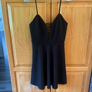 Charlotte Russe Black Strappy Mini Dress